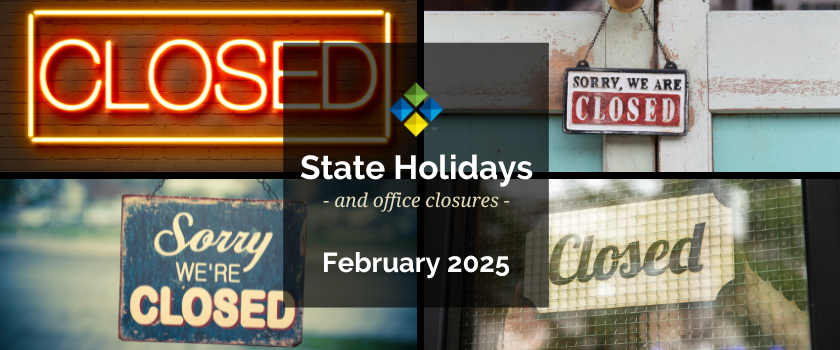 February 2025 State Holidays